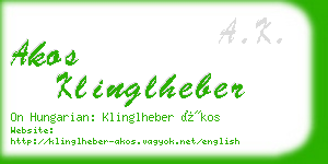 akos klinglheber business card